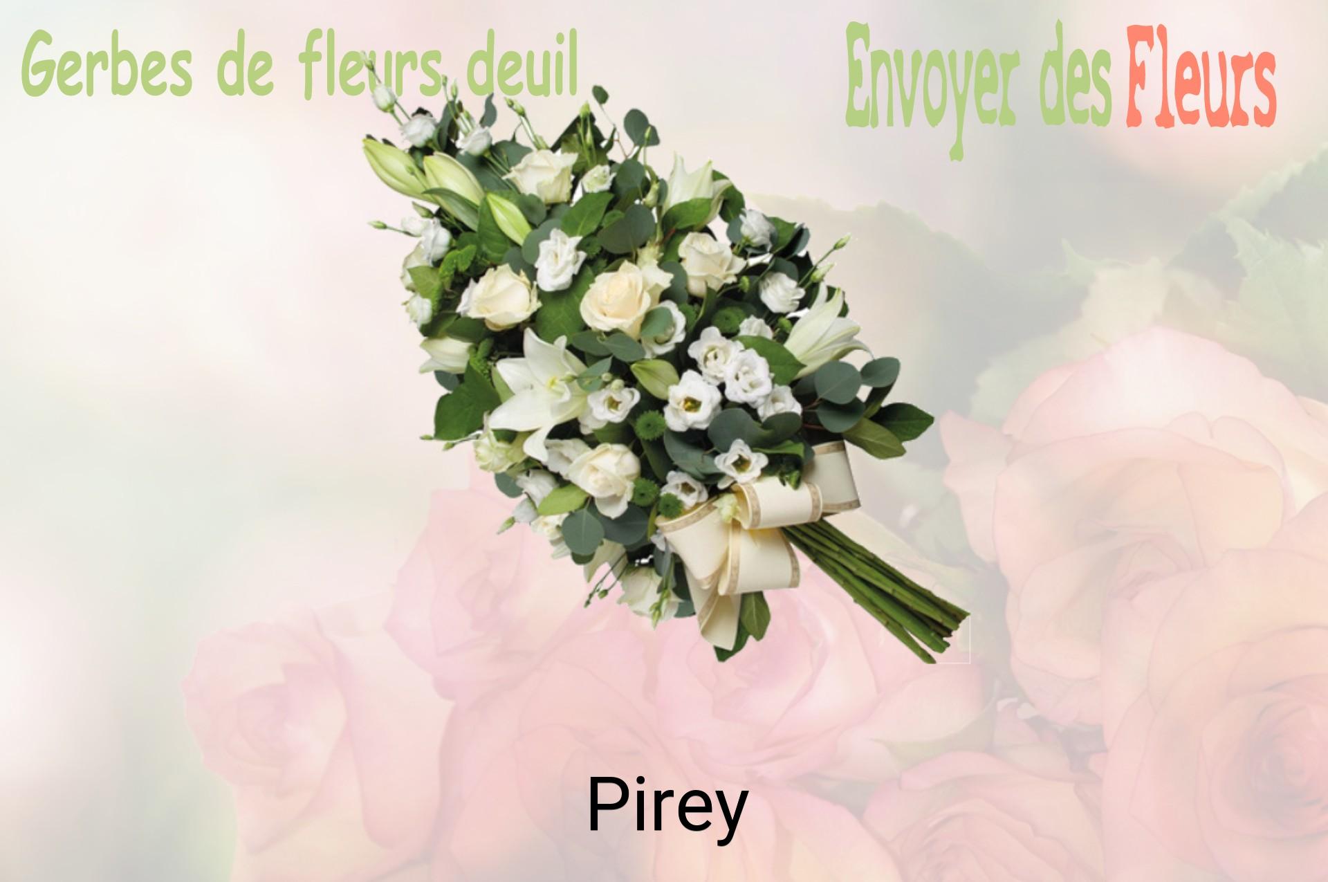 Gerbe de fleurs de deuil livrée à Pirey